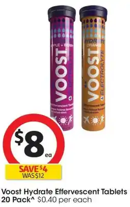 Coles Voost Hydrate Effervescent Tablets offer