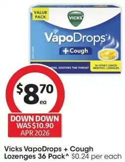 Coles Vicks VapoDrops + Cough Lozenges offer