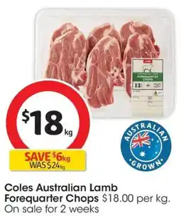 Coles Coles Australian Lamb Forequarter Chops offer