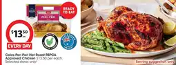 Coles Coles Peri Peri Hot Roast RSPCA Approved Chicken offer