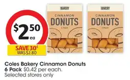 Coles Coles Bakery Cinnamon Donuts offer