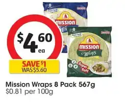 Coles Mission Wraps offer