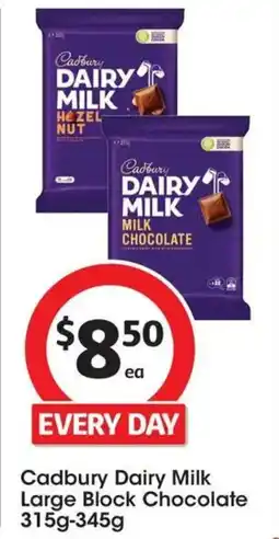 Coles Cadbury Dairy Milk Large Block Chocolate offer