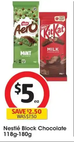 Coles Nestlé Block Chocolate offer