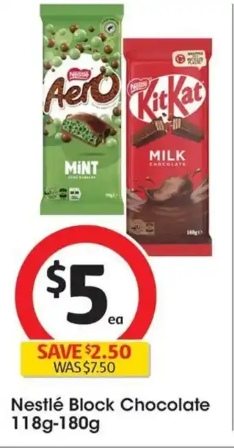 Coles Nestlé Block Chocolate offer