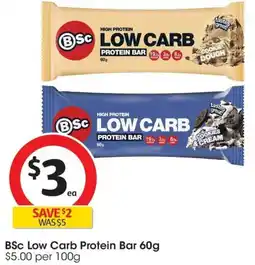 Coles BSc Low Carb Protein Bar offer