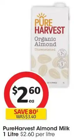 Coles PureHarvest Almond Milk offer