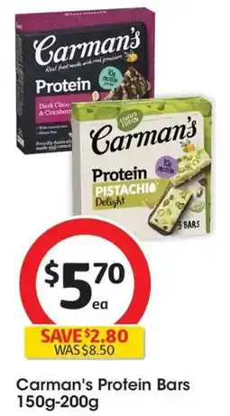 Coles Carman's Protein Bars offer