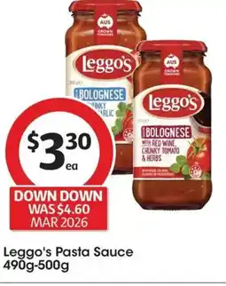 Coles Leggo's Pasta Sauce offer