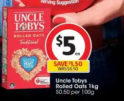 Coles Uncle Tobys Rolled Oats offer