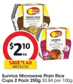Coles Sunrice Microwave Plain Rice Cups offer