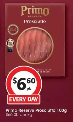 Coles Primo Reserve Prosciutto offer