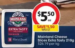 Coles Mainland Cheese Slices Extra Tasty offer