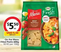 Coles On the Menu Filled Pasta offer