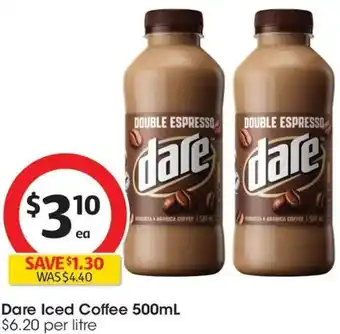 Coles Dare Iced Coffee offer