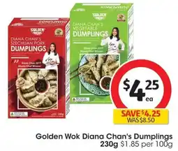 Coles Golden Wok Diana Chan's Dumplings offer