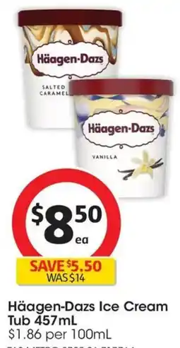 Coles Häagen-Dazs Ice Cream Tub offer