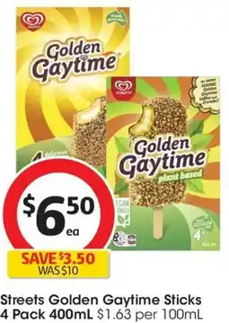 Coles Streets Golden Gaytime Sticks offer