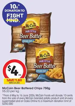 Coles McCain Beer Battered Chips offer