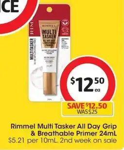 Coles Rimmel Multi Tasker All Day Grip & Breathable Primer offer
