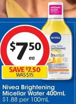 Coles Nivea Brightening Micellar Water offer