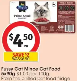 Coles Fussy Cat Mince Cat Food offer