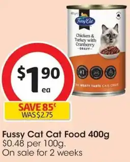 Coles Fussy Cat Cat Food offer