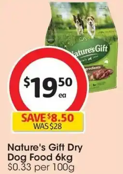 Coles Nature's Gift Dry Dog Food offer