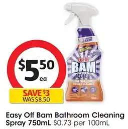 Coles Easy Off Bam Bathroom Cleaning Spray offer