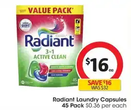 Coles Radiant Laundry Capsules offer
