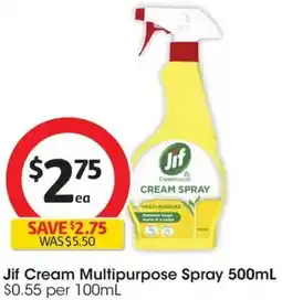 Coles Jif Cream Multipurpose Spray offer