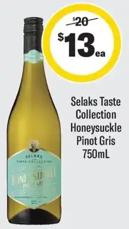 Coles Selaks Taste Collection Honeysuckle Pinot Gris offer