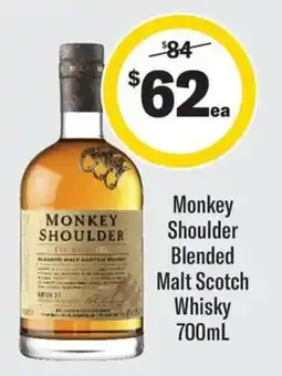 Coles Monkey Shoulder Blended Malt Scotch Whisky offer