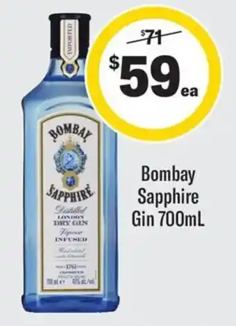 Coles Bombay Sapphire Gin offer