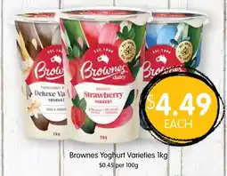 Spudshed Brownes Yoghurt Varieties offer