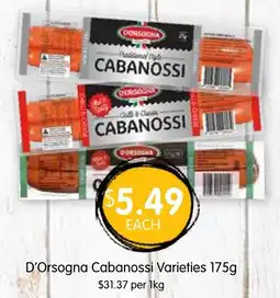 Spudshed D Orsogna Cabanossi Varieties offer