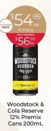Porters Woodstock & Cola Reserve 12% Premix Cans offer