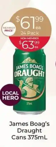 Porters James boag's draught cans offer