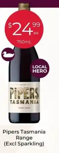 Porters Pipers tasmania range (excl sparkling) offer