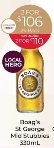 Porters Boag's st george mid stubbies offer