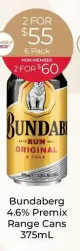 Porters Bundaberg 4.6% Premix Range Cans offer