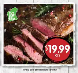 Spudshed Whole Beef Scotch Fillet Economy offer