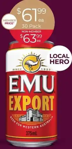 Porters Emu Export Block Cans offer