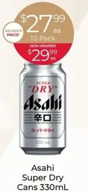 Porters Asahi Super Dry Cans offer