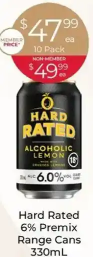 Porters Hard Rated 6% Premix Range Cans offer