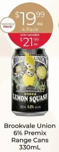 Porters Brookvale Union 6% Premix Range Cans offer