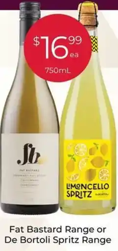 Porters Fat Bastard Range or De Bortoli Spritz Range offer