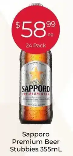 Porters Sapporo Premium Beer Stubbies offer
