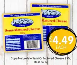 Spudshed Cape Naturaliste Semi Or Matured Cheese offer