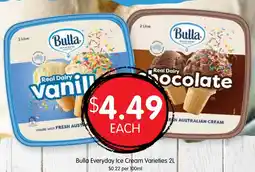 Spudshed Bulla Everyday Ice Cream Varieties offer